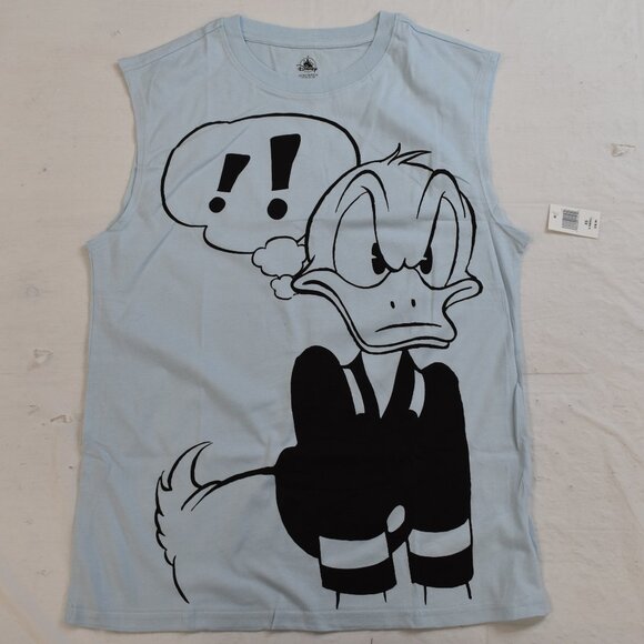 Disney Parks Mens Angry Donald Duck Tank Top Shirt New XS - Picture 1 of 4